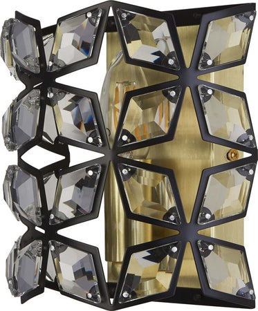 Applique-Classica-Iris-Acciaio-Ottone-Vetro-1-Luce-E14