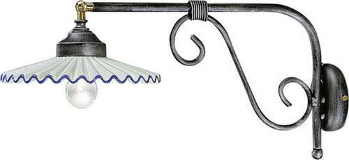 Applique-Classica-L'Aquila-Metallo-E-Ceramica-Nero-Sfumato-Argento-1-Luce-E27