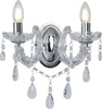 Applique-Classica-Marie-Therese-Acciaio-Cromo-Vetro-2-Luci-E14