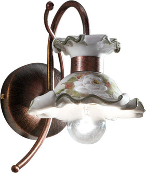 Applique-Classica-Milano-Metallo-E-Ceramica-Nero-Sfumato-Rame-1-Luce-E14