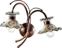 Applique-Classica-Milano-Metallo-E-Ceramica-Nero-Sfumato-Rame-2-Luci-E14