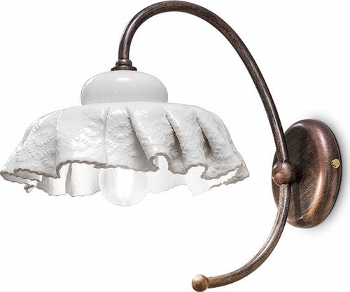 Applique-Classica-Modena-Metallo-E-Ceramica-Nero-Sfumato-Rame-1-Luce-E27