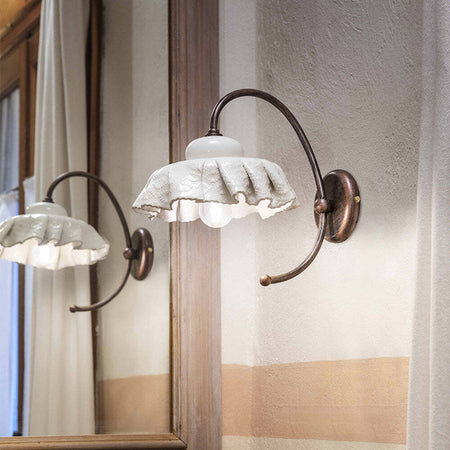 Applique-Classica-Modena-Metallo-E-Ceramica-Nero-Sfumato-Rame-1-Luce-E27