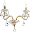 Applique-Classica-Negresco-Metallo-Cristallo-Oro-2-Luci-E14