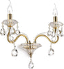 Applique-Classica-Negresco-Metallo-Cristallo-Oro-2-Luci-E14