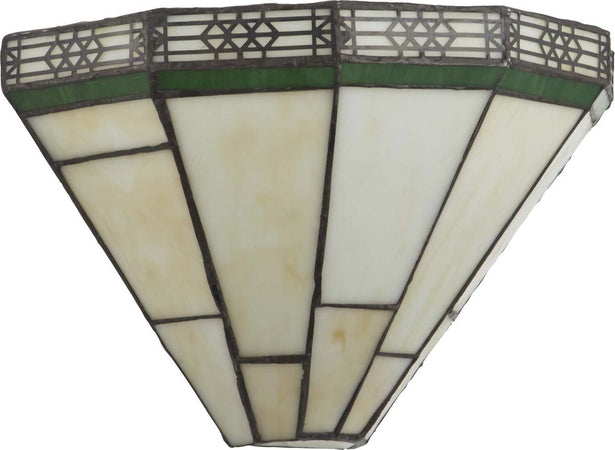 Applique-Classica-New-York-Acciaio-Nero-Vetro-Verde-1-Luce-E14