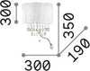 Applique-Classica-Opera-Metallo-Cristallo-Bianco-3-Luci-E14+1,5W-3000K