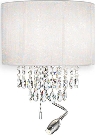 Applique-Classica-Opera-Metallo-Cristallo-Bianco-3-Luci-E14+1,5W-3000K