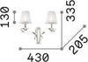 Applique-Classica-Pegaso-Metallo-Ottone-2-Luci-E14
