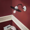 Applique-Classica-Potenza-Ferro-E-Ceramica-Nero-E-Decorata-Lucida-1-Luce-E27