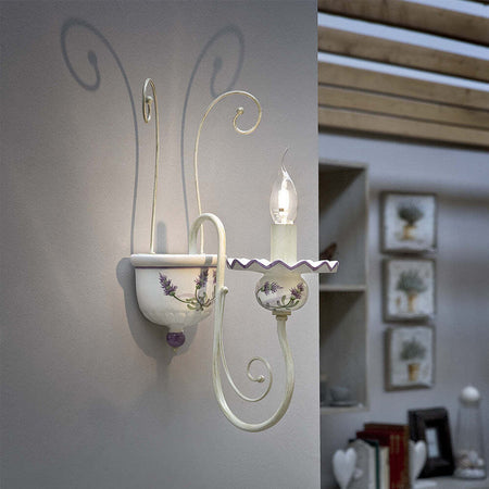 Applique-Classica-Sanremo-Metallo-E-Ceramica-Bianco-Sfumato-Oro-1-Luce-E14