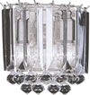 Applique-Classica-Sigma-Acciaio-Cromo-Policarbonato-Trasparente-2-Luci-E14