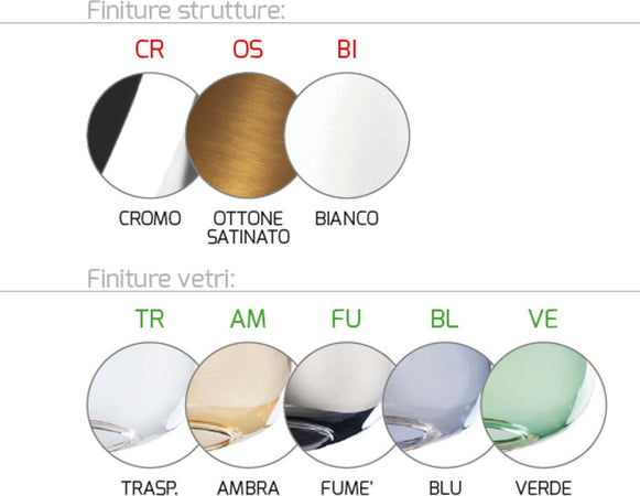 Applique-classica-Top-Light-KONA-1177-OS-A-AM-E27-LED-lampada-parete-vetro