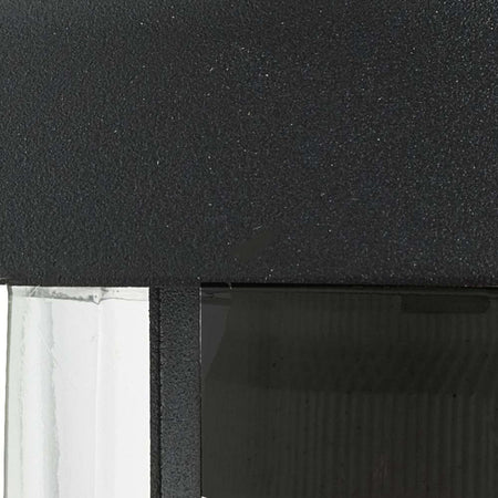 Applique-Classica-Toronto-Acciaio-Nero-Vetro-Trasparente-1-Luce-E27