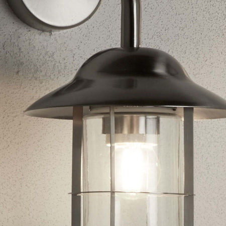 Applique-Classica-Toronto-Gabbia-Acciaio-Argento-Vetro-Trasparente-1-Luce-E27