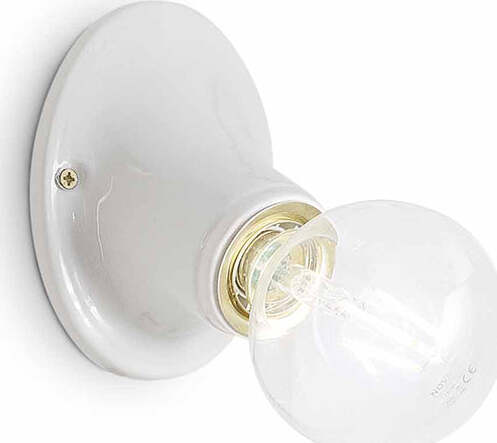 Applique-Classica-Trieste-Bianco-Lucido-1-Luce-E27