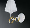 Applique-Classico-1-Luce-Ferro-Battuto-Bianco-e-Oro-con-Paralume-Serie-Bandolo