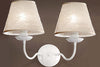 Applique-classico-Due-P-illuminazione-2597-AP2-CP-E14-LED-metallo-tessuto-lampada-parete
