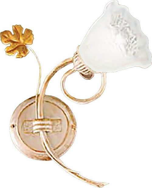 Applique-classico-Due-P-illuminazione-AIDA-AP1-E14-LED-metallo-vetro-lampada-parete