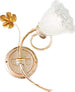 Applique-classico-Due-P-illuminazione-AIDA-AP1-E14-LED-metallo-vetro-lampada-parete