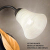 Applique-classico-Due-P-illuminazione-TOSCA-AP2-E14-LED-metallo-vetro-lampada-parete