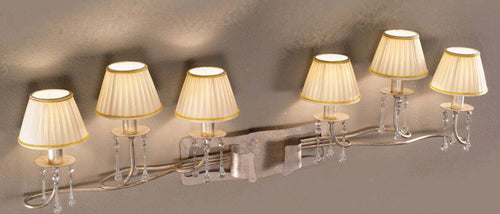 Applique-classico-FALB-illuminazione-ATHENE-AH34-E14-LED-metallo-tessuto-lampada-parete