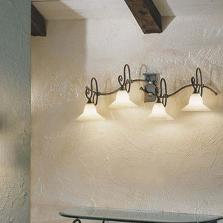 Applique-classico-FALB-illuminazione-COUNTRY-LINE-1816-E14-LED-metallo-vetro-lampada-parete
