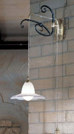 Applique-classico-FALB-illuminazione-COUNTRY-LINE-1818-E27-LED-metallo-vetro-lampada-parete