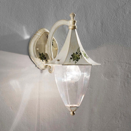 Applique-classico-Ferroluce-AREZZO-A600-AP-E27-LED-alluminio-lampada-parete