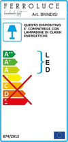 Applique-classico-Ferroluce-BRINDISI-A500-AP-G9-LED-alluminio-lampada-parete