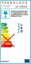 Applique-Classico-Ferroluce-GENOVA-A400-AP-E27-LED-alluminio-lampada-parete
