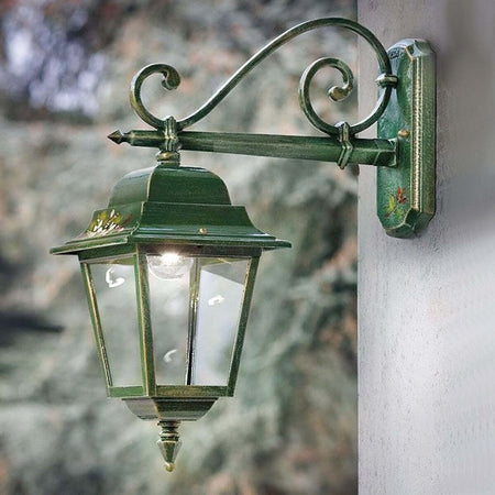 Applique-classico-Ferroluce-GORIZIA-A104-AP-E27-LED-alluminio-lampada-parete