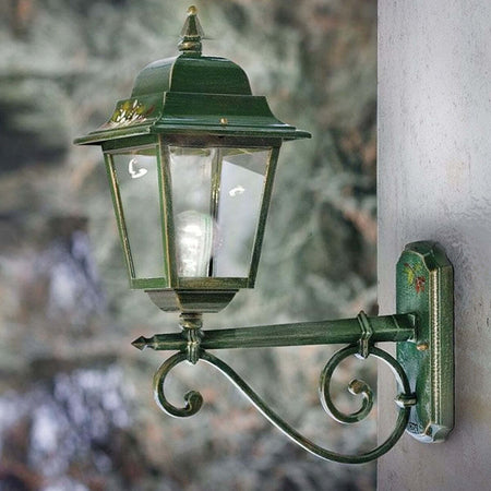 Applique-classico-Ferroluce-GORIZIA-A105-AP-E27-LED-alluminio-lampada-parete