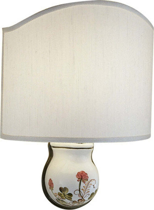 Applique-classico-Ferroluce-TRIESTE-C430-E14-LED-ceramica-tessuto-lampada-parete