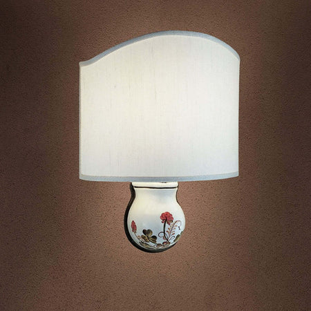Applique-classico-Ferroluce-TRIESTE-C430-E14-LED-ceramica-tessuto-lampada-parete