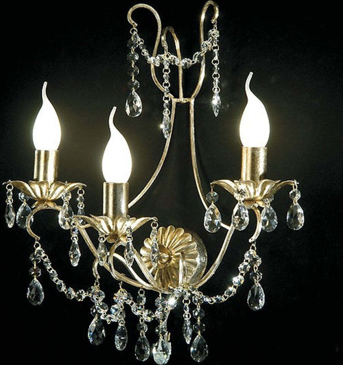 Applique-classico-Flami-illuminazione-IRIDE-6980-A3F-E14-LED-metallo-cristallo-lampada-parete