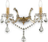 Applique-classico-Ideal-Lux-FLORIAN-AP2-ORO-035659-E14-LED-cristallo-lampada-parete