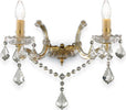 Applique-classico-Ideal-Lux-FLORIAN-AP2-ORO-035659-E14-LED-cristallo-lampada-parete