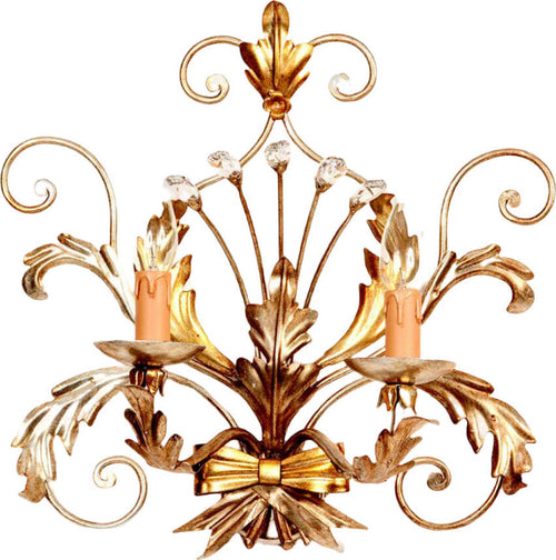 Applique-Classico-In-Ferro-Argento-Mecca-2-Luci-Sterna