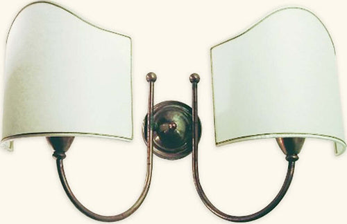 Applique-classico-Lampadari-Bartalini-ALKI-A2-E27-LED-ottone-tessuto-lampada-parete