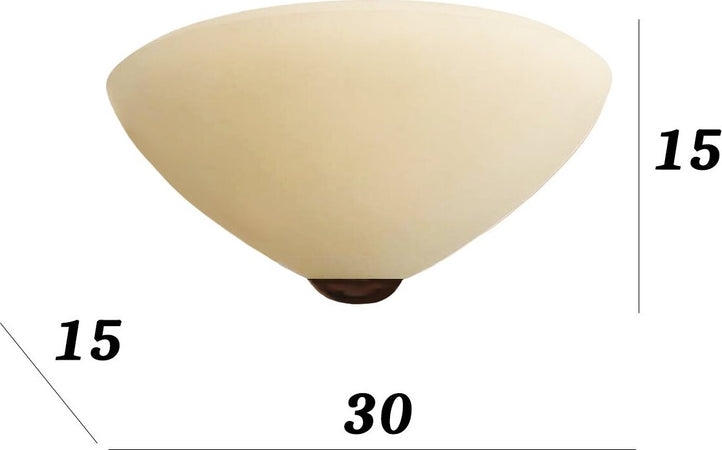 Applique-classico-Lampadari-Bartalini-CREMA-AP-E27-LED-vetro-liscio-lampada-parete