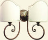 Applique-classico-Lampadari-Bartalini-LEO-AP2-E27-LED-tessuto-ottone-lampada-parete