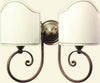 Applique-classico-Lampadari-Bartalini-LEO-AP2-E27-LED-tessuto-ottone-lampada-parete