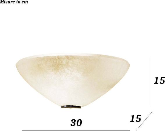 Applique-classico-Lampadari-Bartalini-SCAVO-AP-E27-LED-vetro-invecchiato-lampada-parete