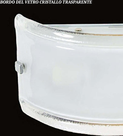 Applique-classico-Padana-Lampadari-ESTER-530-AG-E14-LED-vetro-ambra-cristallo-lampada-parete
