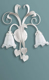 Applique-classico-Padana-Lampadari-SHABBY-CHIC-1104-AP2-E14-LED-metallo-vetro-lampada-parete