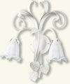 Applique-classico-Padana-Lampadari-SHABBY-CHIC-1104-AP2-E14-LED-metallo-vetro-lampada-parete