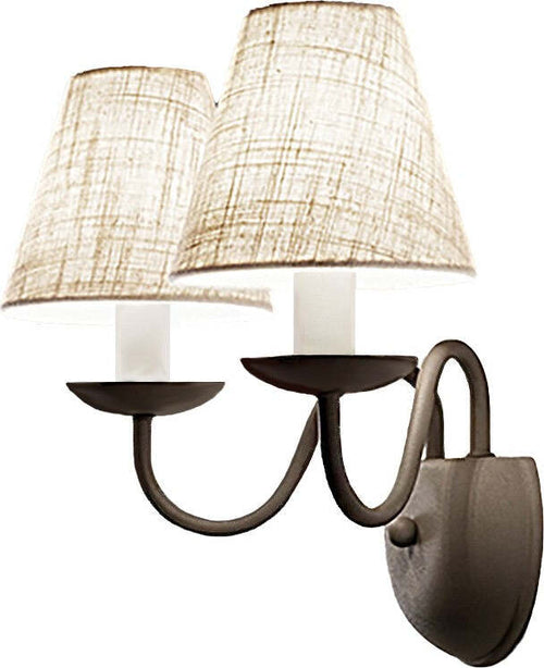 Applique-classico-Perenz-DUCALE-6266-TO-E14-LED-lampada-parete-paralumi-tessuto