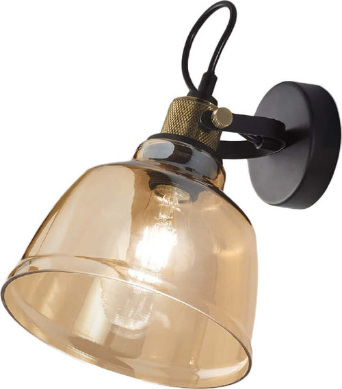 Applique-classico-Perenz-VINTAGE-6842-AM-E27-LED-lampada-parete-vetro-ambra-orientabile-interno