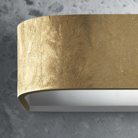 Applique-classico-Promoingross-HANDLES-A22-GF-LED-metallo-foglia-oro-lampada-parete-monoemissione